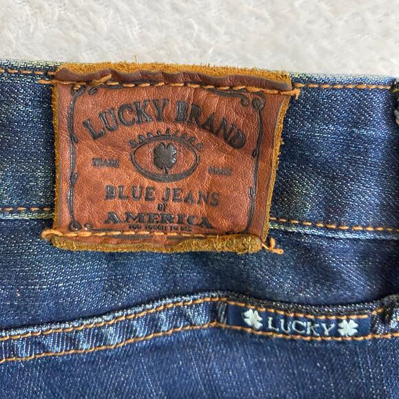 Lucky‎ Brand Lola Boot Cut Jeans Women 6/28 Blue Dark Wash Flare Low Rise Y2K - Picture 5 of 14